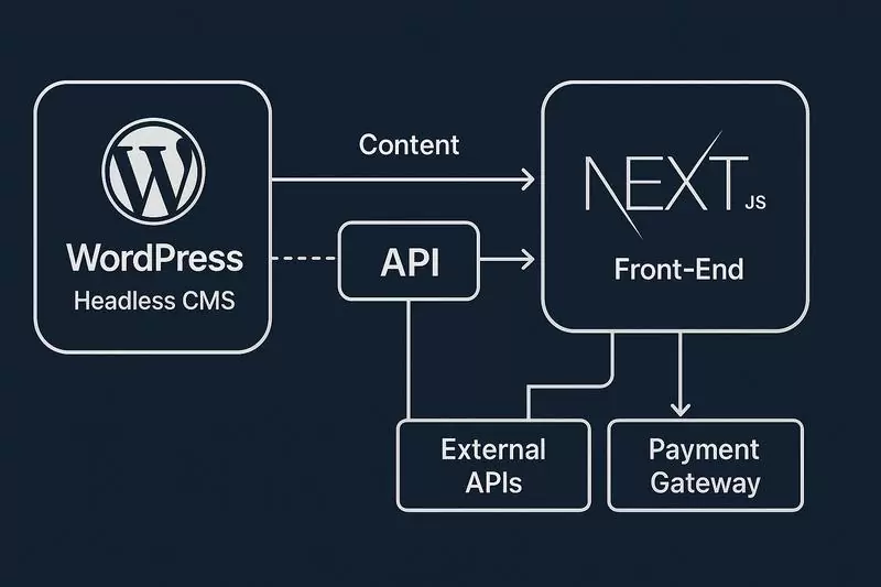 WordPress and Next.js diagram